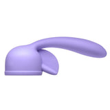 Fluttering Kiss Dual Stimulation Silicone Wand Attachment in soft purple silicone designed for dual-zone stimulation.
