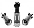 Master Series Fusion Triple Suckers Black trio of suction cylinders for heightened sensitivity and blood flow.
