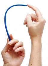 Master Series Urethral Sound Trainer Set Silicone in use, showcasing its flexibility and design for sounding play.