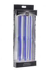 Master Series Urethral Sound Trainer Set Silicone in packaging, featuring three graduated silicone rods for sounding play.