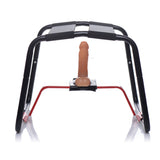 LoveBotz Bangin Bench Extreme Sex Stool with adjustable harness and dildo attachment for hands-free pleasure.