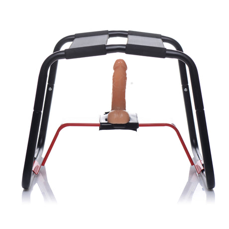 LoveBotz Bangin Bench Extreme Sex Stool with adjustable harness and dildo attachment for hands-free pleasure.