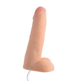 8 Inch Realistic Dual Density Squirting Dildo showcasing its lifelike design and texture, ideal for personal pleasure.