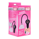Size Matters Digital Automatic Pussy Pump packaging featuring easy-to-use digital controls and suction display.