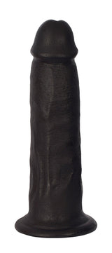 JOCK 7 Inch Realistic Suction Cup Dong Black showcasing realistic details and texture for immersive experience.