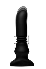 Silicone Vibrating and Thrusting Plug with Remote Control showcasing unique thrusting and vibration features.