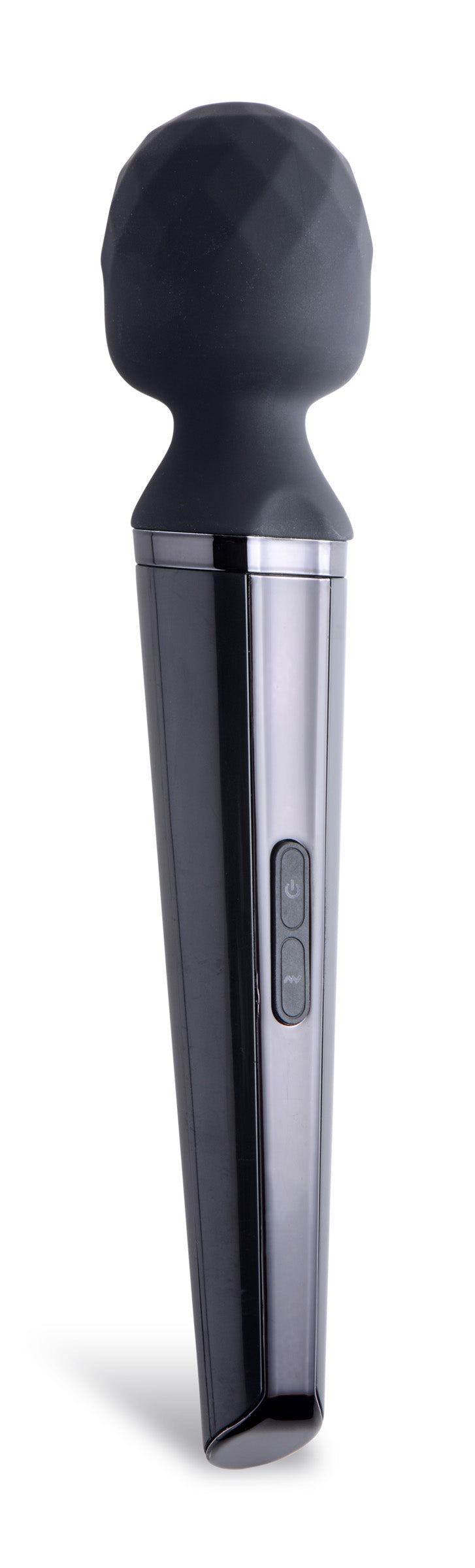 Diamond Head 24X Rechargeable Silicone Wand Massager with faceted massage head and ergonomic design.