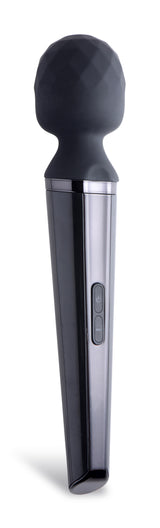 Diamond Head 24X Rechargeable Silicone Wand Massager with faceted massage head and ergonomic design.