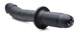 The Large Realistic 10X Silicone Vibrator with Handle showcasing veined shaft and textured handle.