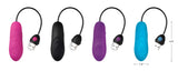 Bang 7X Pulsing Rechargeable Silicone Vibrator Purple in pink, black, purple, and blue variations with USB charging.