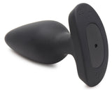 28X Laser Heart Silicone Anal Plug with Remote Large, featuring a sleek design and tapered tip for easy insertion.