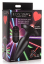 28X Laser Heart Silicone Anal Plug with Remote Large packaging showcasing powerful vibration and remote control features.