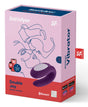 Satisfyer Double Joy Partner Vibrator packaging showcasing its horseshoe design and features.