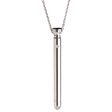 Charmed 7X Vibrating Necklace Silver featuring sleek design and powerful vibrations on a stylish chain.