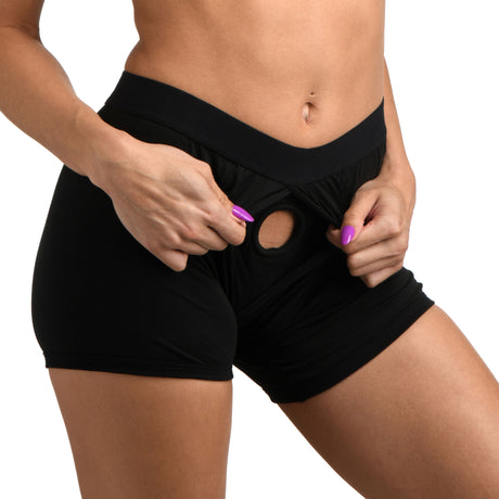 Incognito Boxer Harness with Hidden O-Ring L XL worn for confidence under clothing, featuring a hidden O-ring.