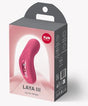Fun Factory Laya III Lay-on Vibrator Magenta packaging with ergonomic design and user-friendly controls.