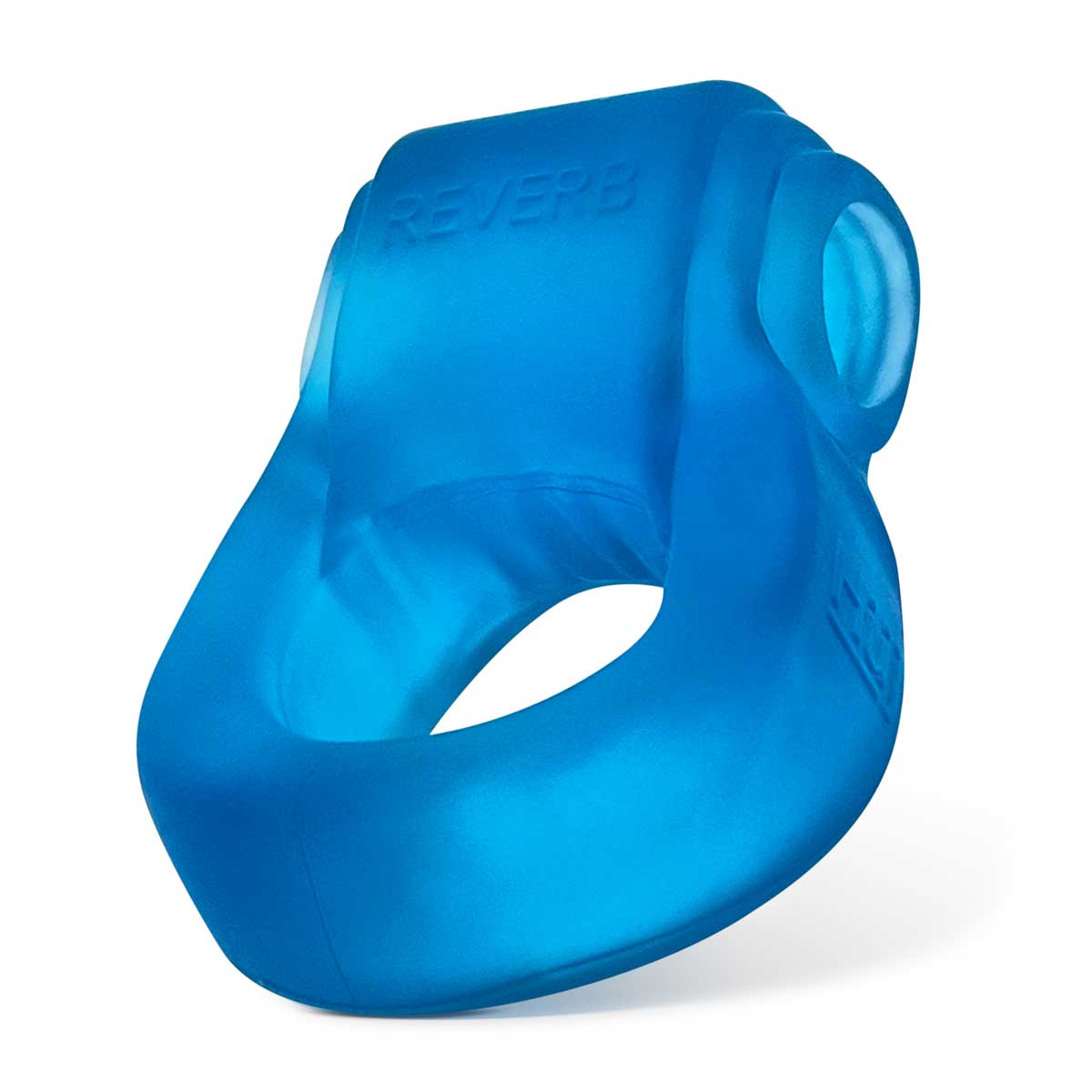 Oxballs Glowdick LED Cockring Blue Ice showcasing its ergonomic design and eye-catching blue color.