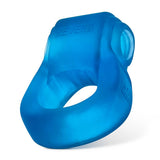 Oxballs Glowdick LED Cockring Blue Ice showcasing its ergonomic design and eye-catching blue color.