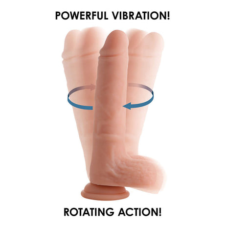Big Shot silicone dildo with powerful vibration and rotating action for intense pleasure.