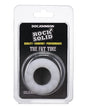Rock Solid Fat Tire Silicone Cock Ring Translucent packaging showing quality and design features.