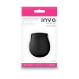 INYA The Rose Black Air Suction Clitoral Vibrator packaging featuring sleek design and usage instructions.