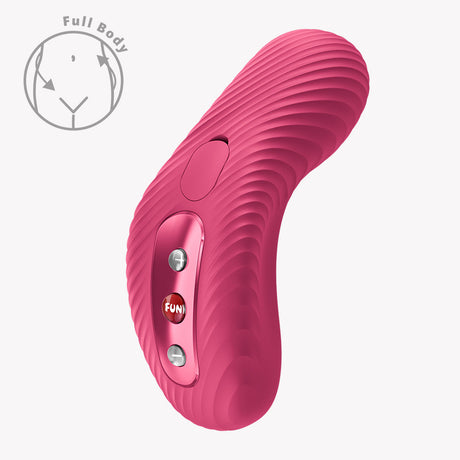 Fun Factory Laya III Lay-on Vibrator Magenta with ergonomic design and multiple vibration programs.