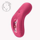 Fun Factory Laya III Lay-on Vibrator Magenta with ergonomic design for sensual clitoral stimulation.