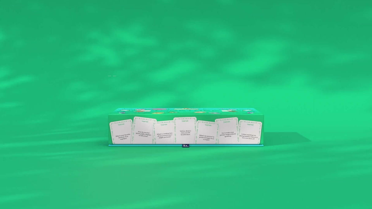 Biird x Jouissance Club Together Couples Card Game box featuring conversation and activity cards.