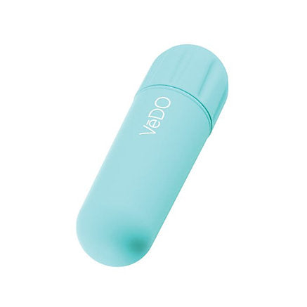 VeDo Nitro Rechargeable Silicone Bullet Vibrator Turquoise in sleek turquoise color, compact and discreet design.