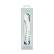 Clarity Glass Dildo Celestial Desire shown in elegant packaging, a 7.4-inch double-ended glass pleasure tool.