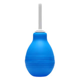 CleanStream Enema Bulb in blue, made of rubber and ABS plastic, designed for easy travel and quick cleaning.
