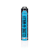 Clone-A-Willy DIY vibrating dildo kit in glow-in-the-dark blue packaging, easy to make, body-safe silicone.