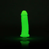 Glow-in-the-dark silicone dildo replica from Clone-A-Willy DIY kit, featuring lifelike details.