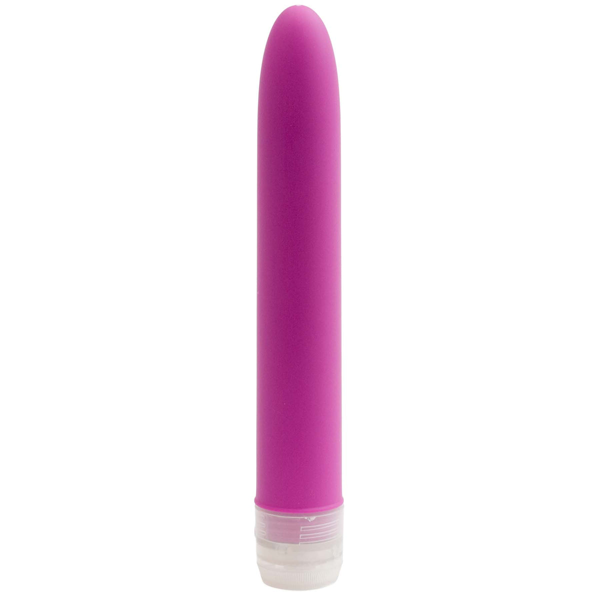 Doc Johnson Velvet Touch 7 Inch Waterproof Vibrator Magenta in vibrant pink color for sensual pleasure.