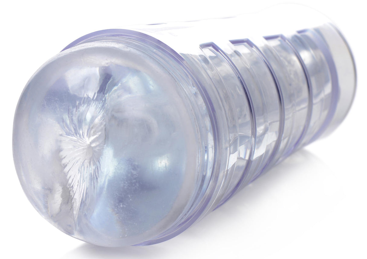 Mistress Brianna Diamond Deluxe Ass Stroker Clear realistic clear design with textured interior for enhanced pleasure.