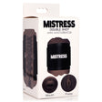 Mistress Double Shot Mouth & Pussy Stroker Dark packaging featuring mouth and pussy entrances.