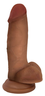 Jock Medium Suction Cup Dildo with Balls 7 Inch featuring a realistic design and sturdy suction cup base.
