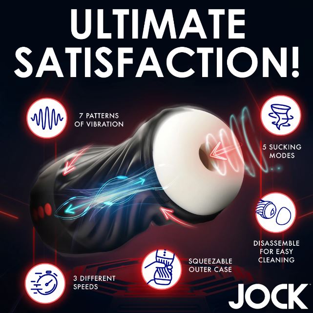 Jock Rechargeable Sucking & Vibrating Masturbator - Image 5