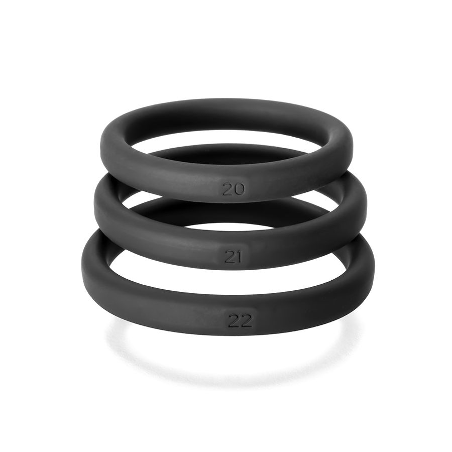 Perfect Fit Xact Fit Silicone Rings No 20 No 21 No 22 three-ring kit designed for comfort and perfect sizing.