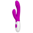 Pretty Love Andre 7 Function Rabbit Vibrator Purple with dual-action design and silky-soft silicone for pleasure.