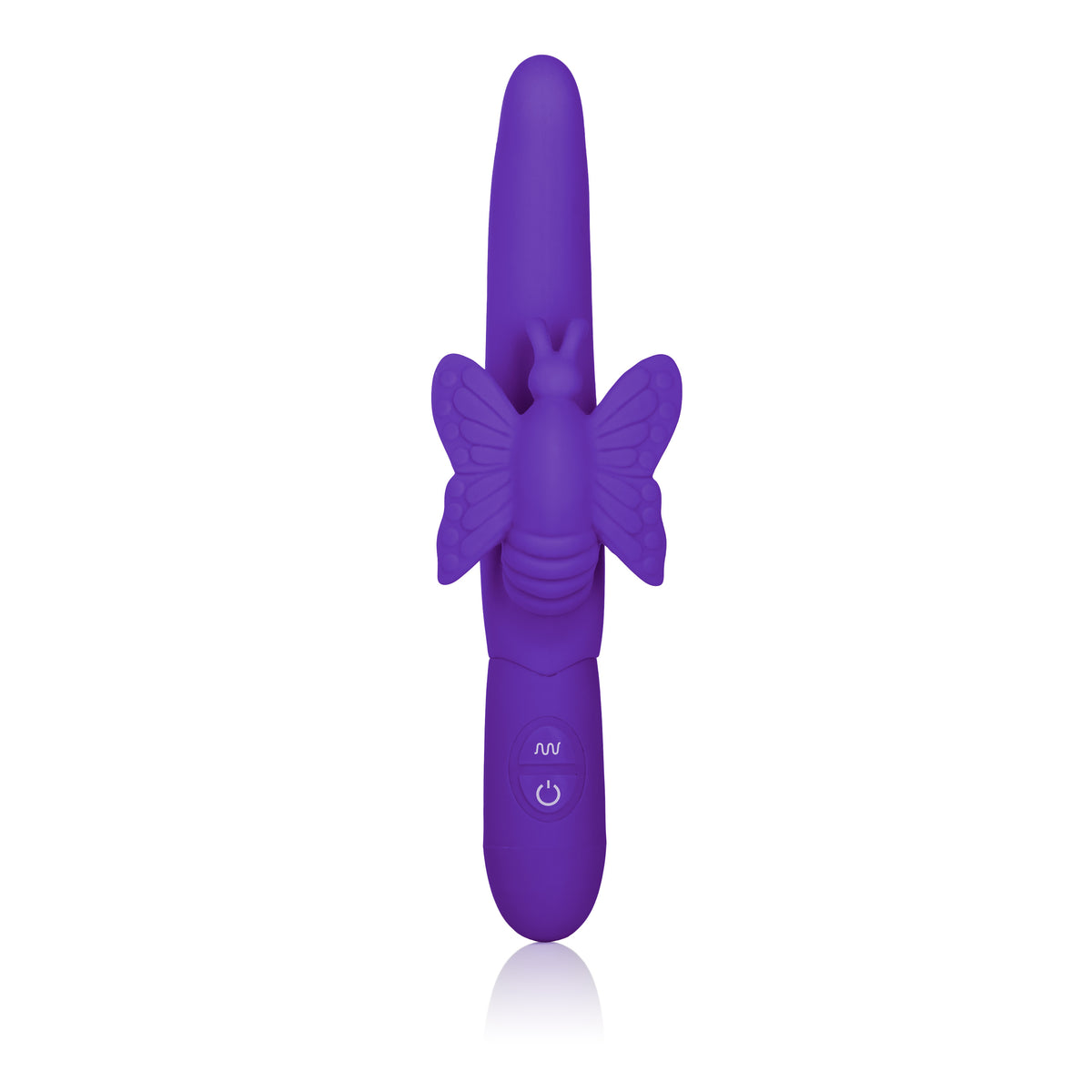 CalExotics Posh Fluttering Butterfly Vibrator Purple with soft silicone and butterfly design for dual pleasure.