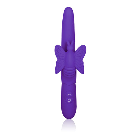 CalExotics Posh Fluttering Butterfly Vibrator Purple with soft silicone and butterfly design for dual pleasure.