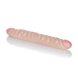 CalExotics Ivory Duo 12 Inch Veined Double Dong showcasing its lifelike design and features.