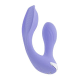 Every Way Play Wearable Vibrator with Remote Lilac, featuring a textured shaft and clitoral arm.