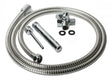 CleanStream Metal Deluxe Shower Enema System kit including nozzles and hose for easy shower installation.