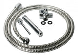 CleanStream Metal Deluxe Shower Enema System kit including nozzles and hose for easy shower installation.