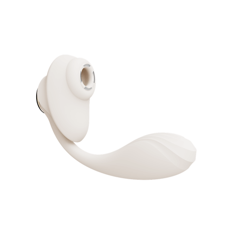 ZALO Deya Wearable Smart Dual Vibrator with App Control in elegant white design, showcasing its ergonomic shape.