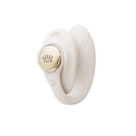 ZALO Deya Wearable Smart Dual Vibrator with App Control in a sleek white design, featuring customizable settings.