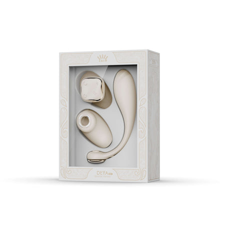 ZALO Deya Wearable Smart Dual Vibrator with App Control in elegant packaging.