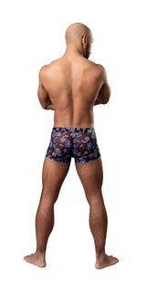 Male Power Hazy Dayz Pouch Short Medium Mushroom worn by a male model showcasing the back view.